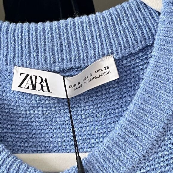 NWT GLOD BUTTON MINI KNIT DRESS BLUE  SIZE Small - Picture 11 of 14